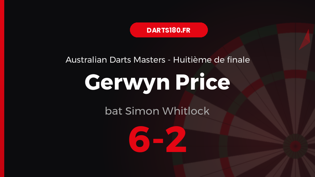 Gerwyn Price bat Simon Whitlock 6-2 — Australian Darts Masters 2026