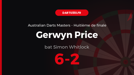 Gerwyn Price bat Simon Whitlock 6-2 — Australian Darts Masters 2026