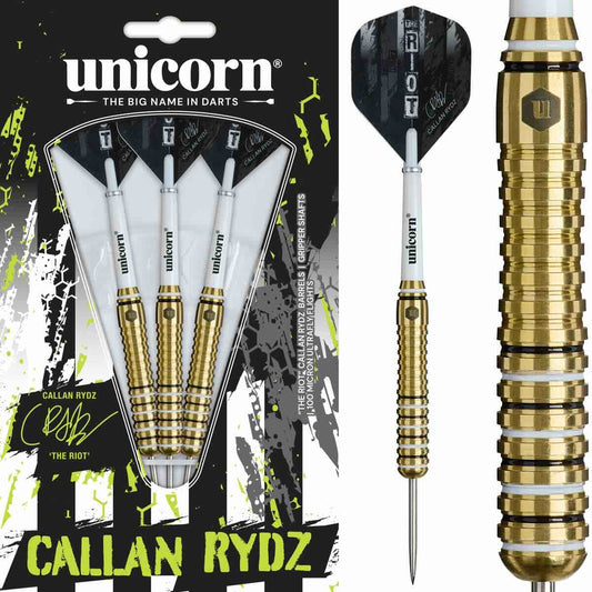 Unicorn Callan Rydz Laiton – Vue Ensemble Fléchettes Laiton - Darts180