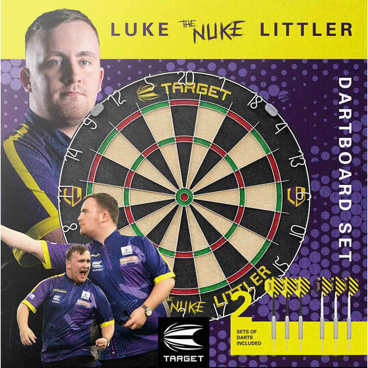 Target Luke Littler Dart Board Set – Packaging Coffret Fléchettes - Darts180