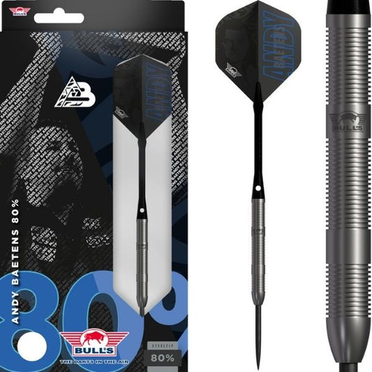 Bull's Andy Baetens 80% E2 – Fléchettes Acier Set Complet - Darts180