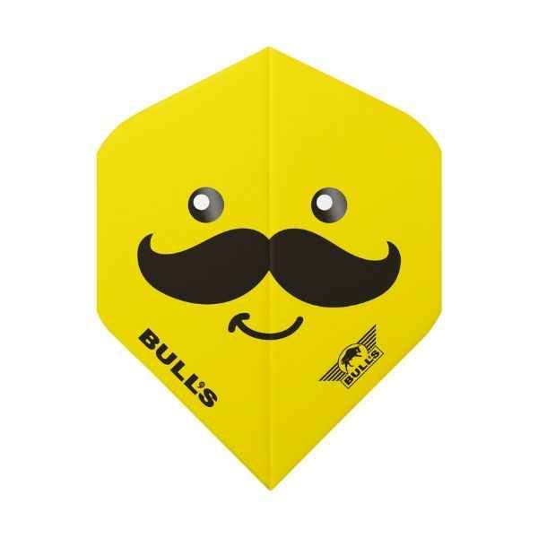 Bull's Smiley 100 Moustache No.2 – Ailettes Fléchettes Motif Moustache - Darts180