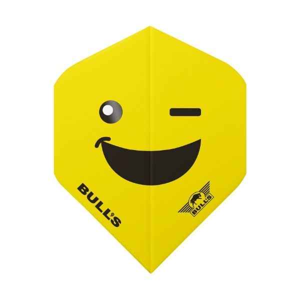 Bull's Smiley 100 Wink No.2 – Ailettes Fléchettes Motif Smiley Clin d'Œil - Darts180