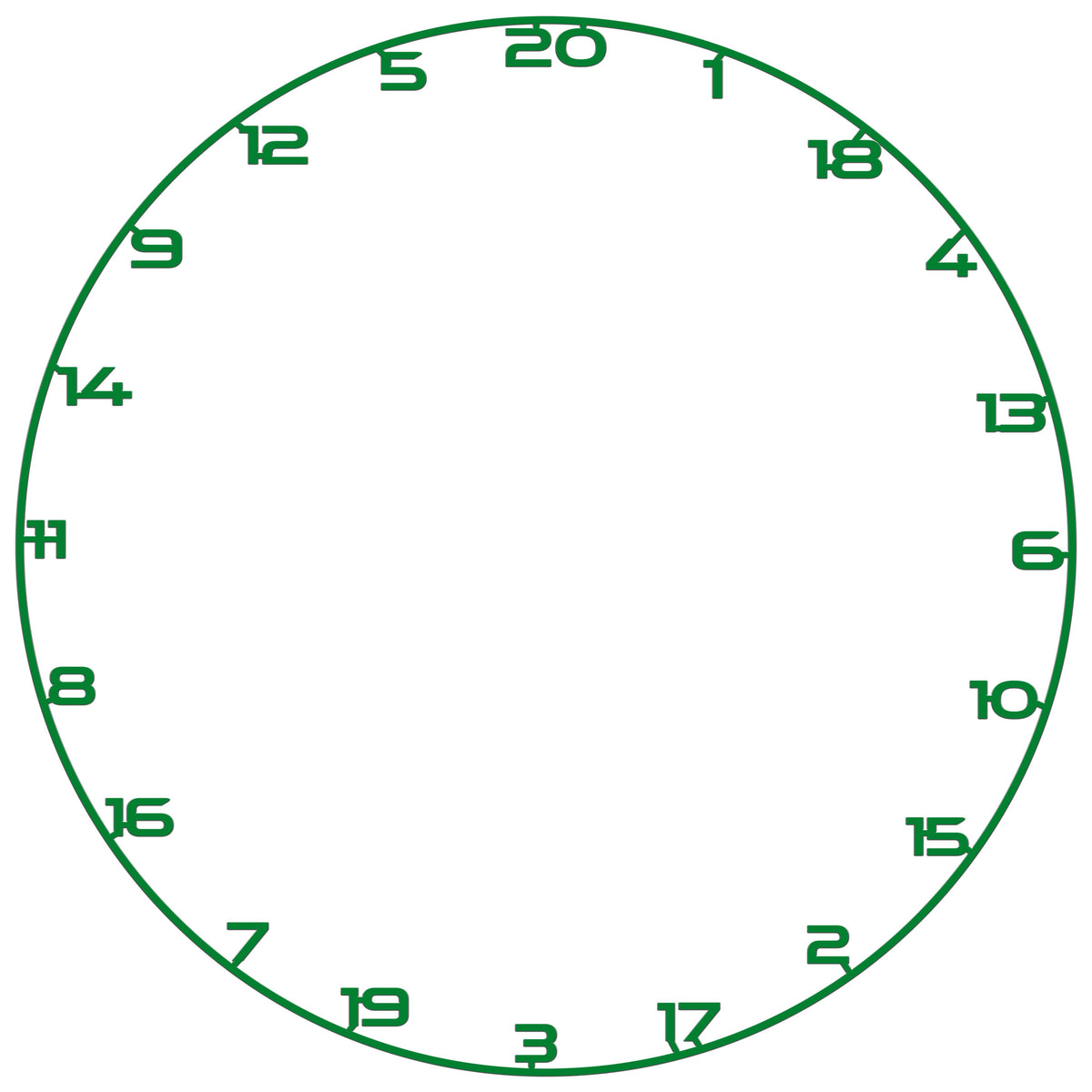 Bullet Custom Number Ring Vert – Anneau Numérotation Cible Fléchettes - Darts180