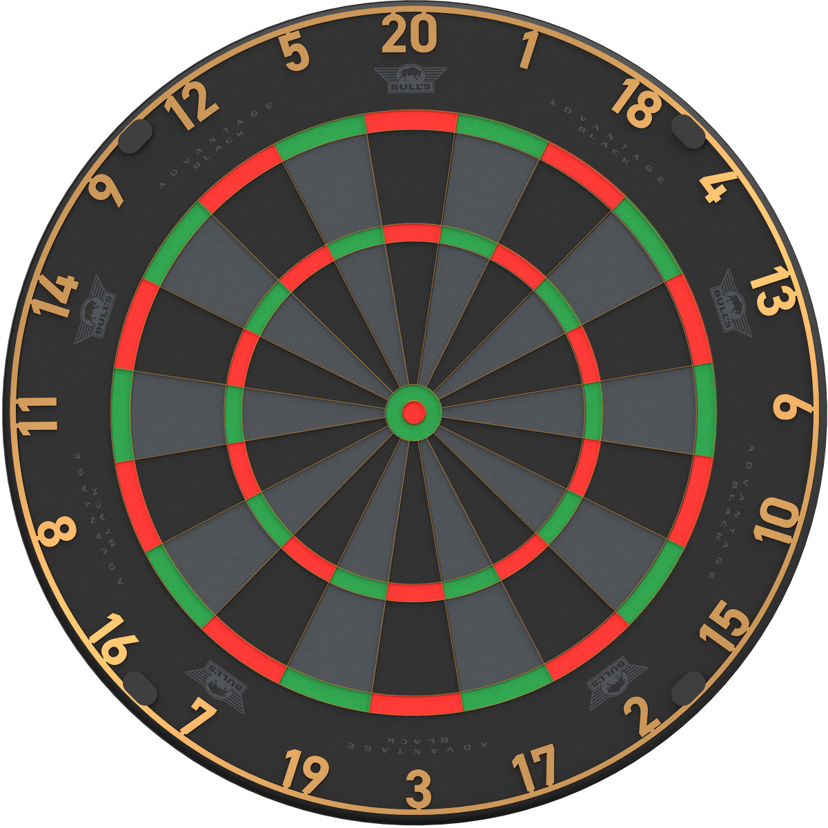 Bull's Advantage Black Dartboard – Cible Fléchettes Face - Darts180