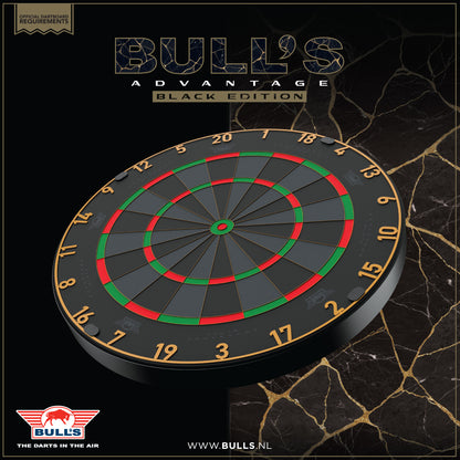 Bull's Advantage Black Dartboard – Packaging - Darts180