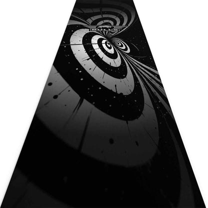 Bull's Illusion Tapis Noir et Blanc 241x55cm – Vue de Côté - Darts180