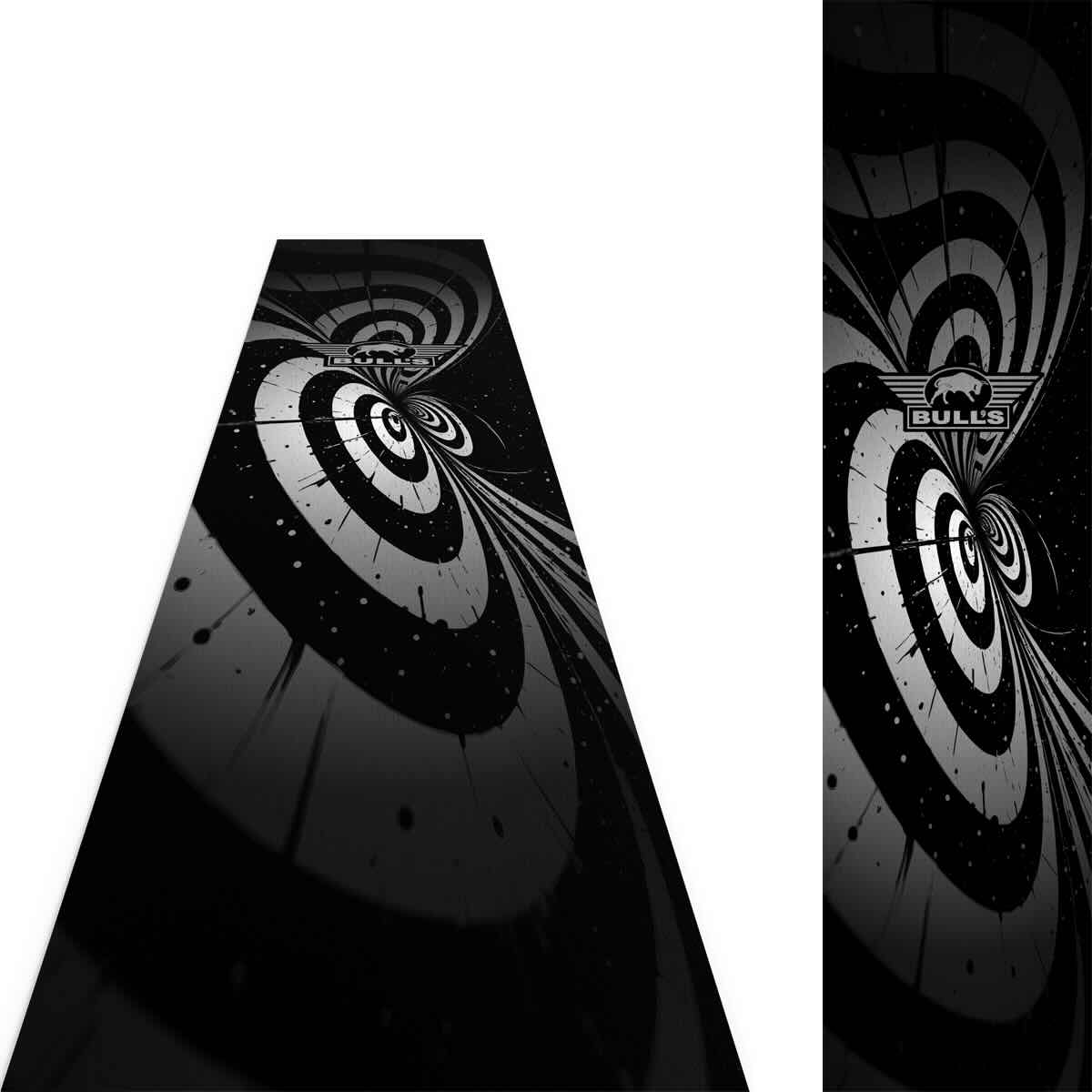 Bull's Illusion Tapis Noir et Blanc 241x55cm – Vue Complète - Darts180