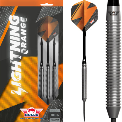 Bull's Lightning Orange 90% – Fléchettes Acier Set Complet - Darts180