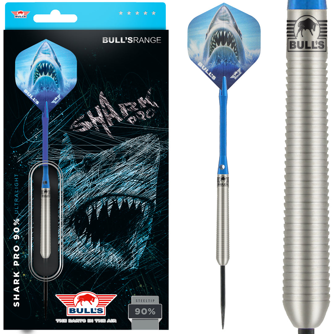 Bull's Shark Pro 90% – Fléchettes Acier Set Complet - Darts180