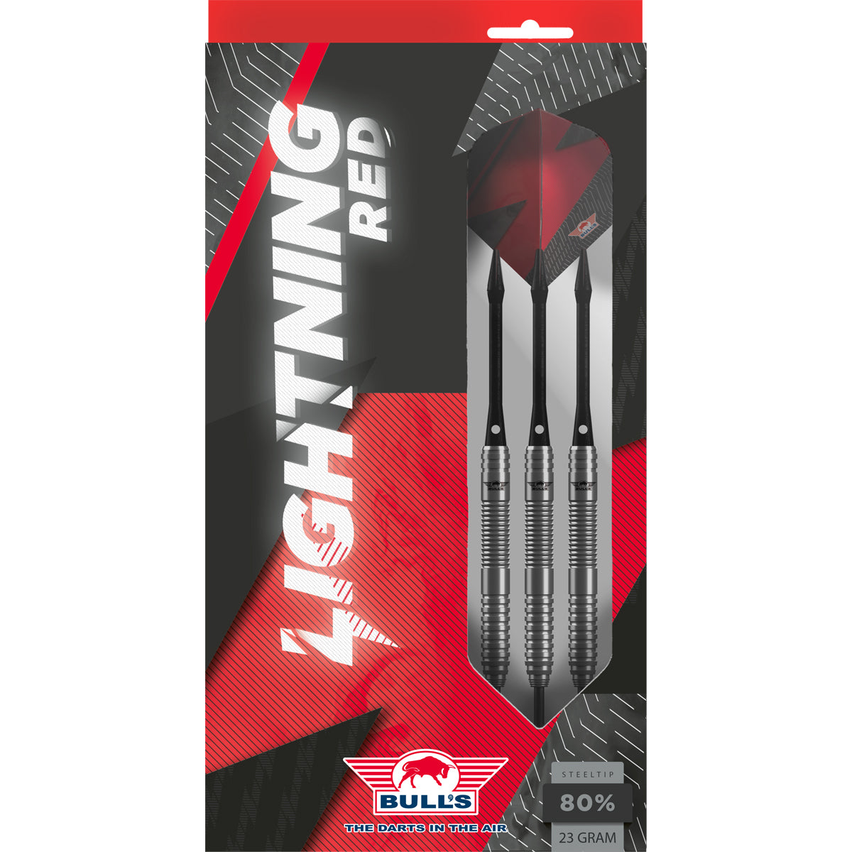 Bull's Lightning Rouge 90% – Packaging - Darts180
