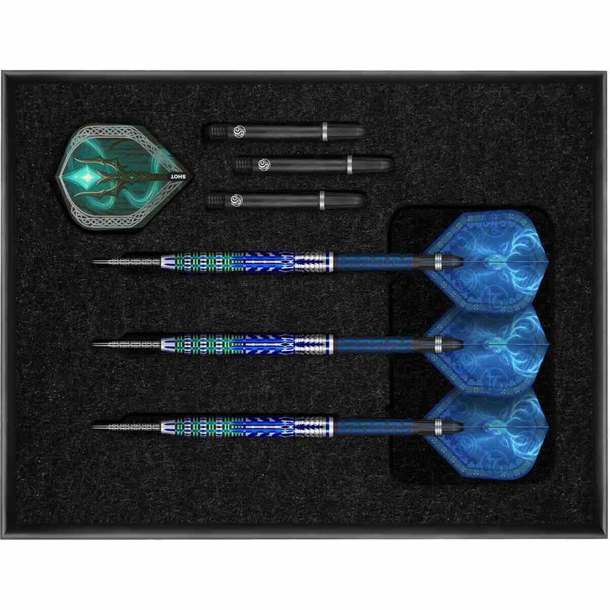 Shot Celt Merlin 95% – Vue Intérieure Pack - Darts180