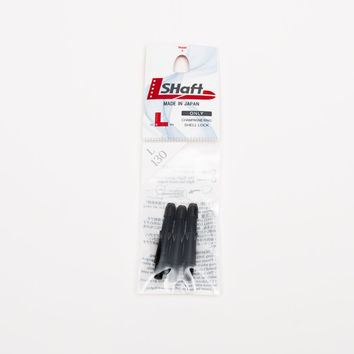 L-Style L-Shaft Locked Straight Noirs – Vue Tige Noire 1 - Darts180