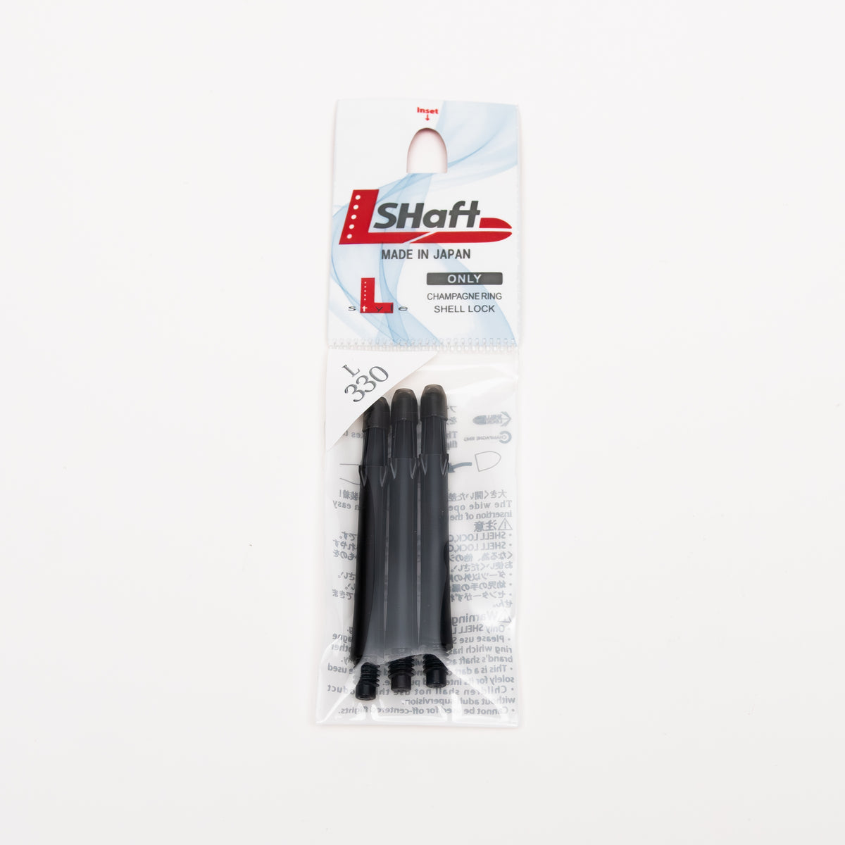 L-Style L-Shaft Locked Straight Noirs – Vue Tige Noire 4 - Darts180