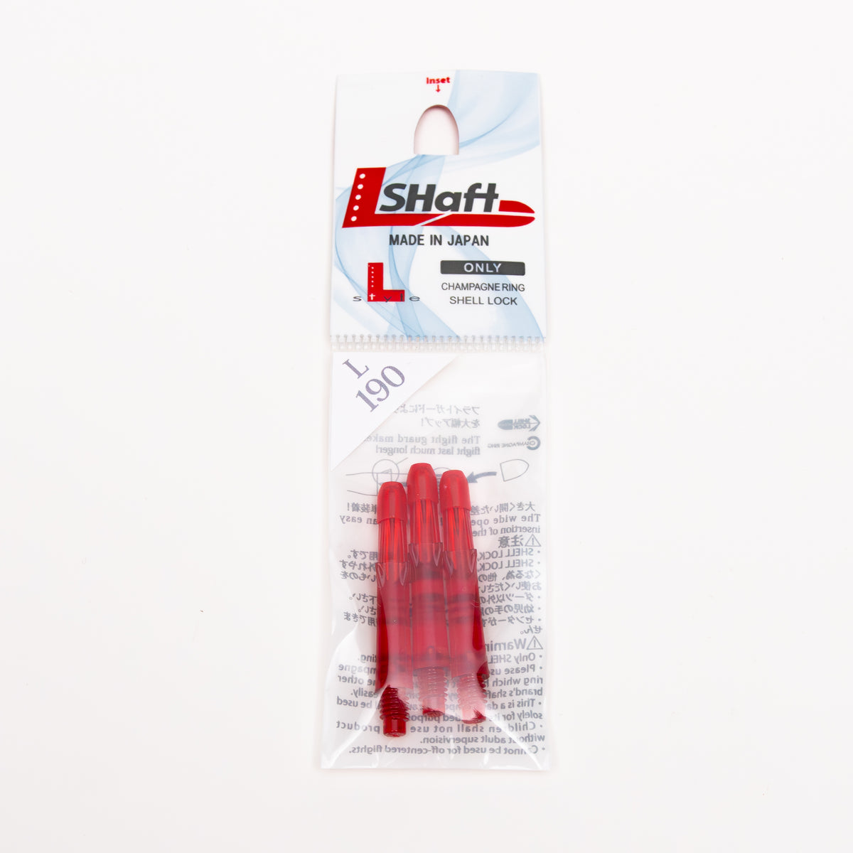 L-Style L-Shaft Locked Straight Rouges – Vue Tige Rouge 2 - Darts180