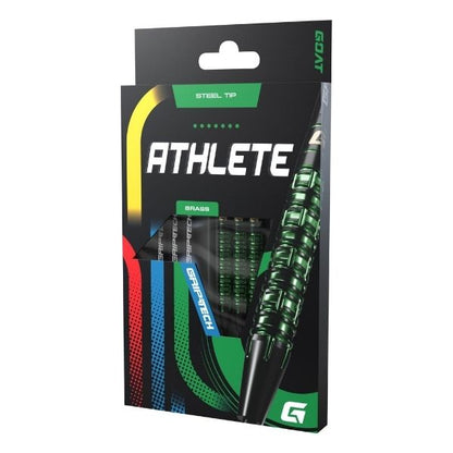 GOAT Athlete Darts Steel Tip Brass Green 10g – Vue Ensemble Fléchettes Laiton - Darts180
