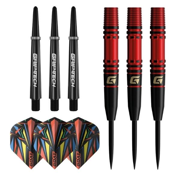GOAT Athlete Rouge 90% – Vue Détail Barrel Tungstène Acier 5 - Darts180