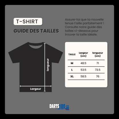 Guide des Tailles T-shirt Darts180 – Tableau Tailles Fruit of the Loom - Darts180