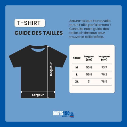 Guide des Tailles T-shirt Darts180 – Tableau Tailles Gildan - Darts180