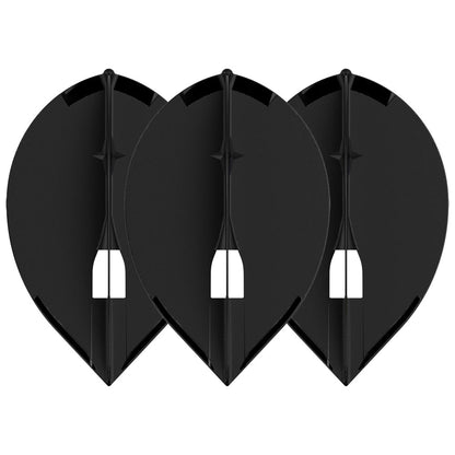 L-Style L2PRO Teardrop Noires – Set Tiges Champagne Teardrop Noires - Darts180