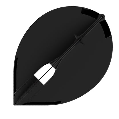 L-Style L2PRO Teardrop Noires – Vue Tige L2PRO Noire 2 - Darts180
