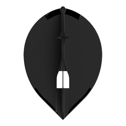 L-Style L2PRO Teardrop Noires – Vue Tige L2PRO Noire - Darts180