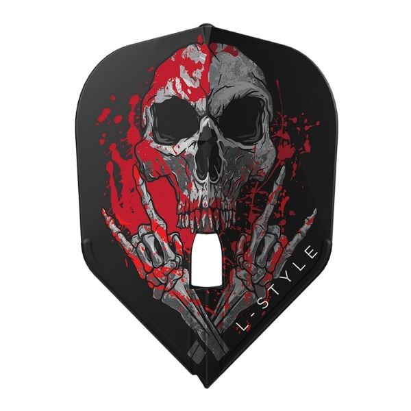 L-Style Signature Champagne Flight L3PRO Ryan Searle V3 Noir – Vue Ailette Noire - Darts180