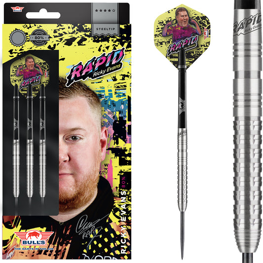 Bull's Ricky Evans 80% – Fléchettes Acier Set Complet - Darts180