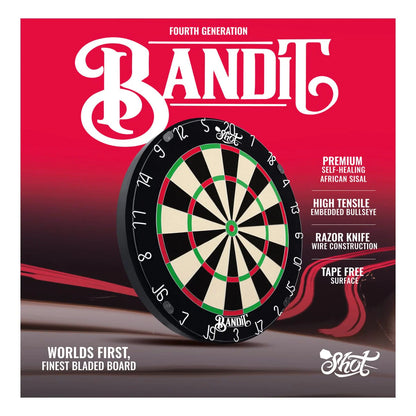 Shot Bandit Professional Dartboard – Packaging Avant - Darts180