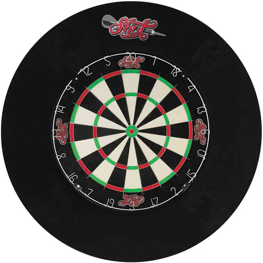 Shot 4pce Dartboard Surround Noir – Protection Murale avec Cible - Darts180