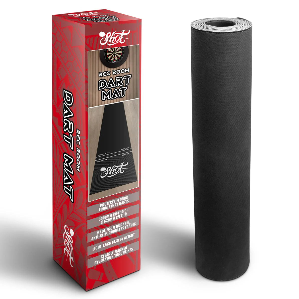 Rec Room Dart Tapis 300x60 cm – Packaging - Darts180