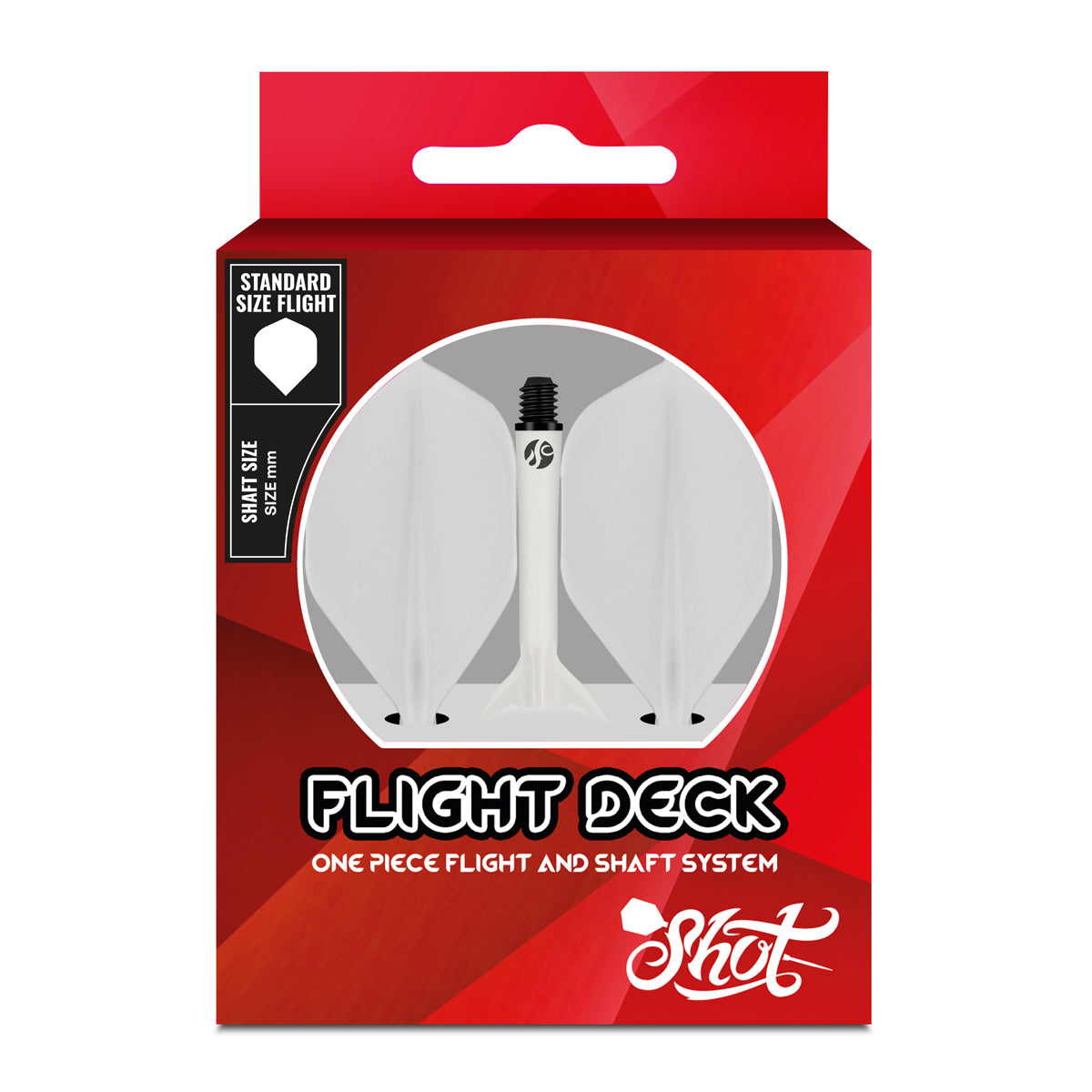 Shot Flight Deck Standard No.2 – Packaging Blanc - Darts180