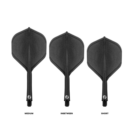 Shot Flight Deck Standard No.2 – Ailettes 3 Tailles Noir - Darts180
