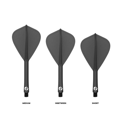 Shot Flight Deck Kite – Ailettes 3 Tailles Noir - Darts180