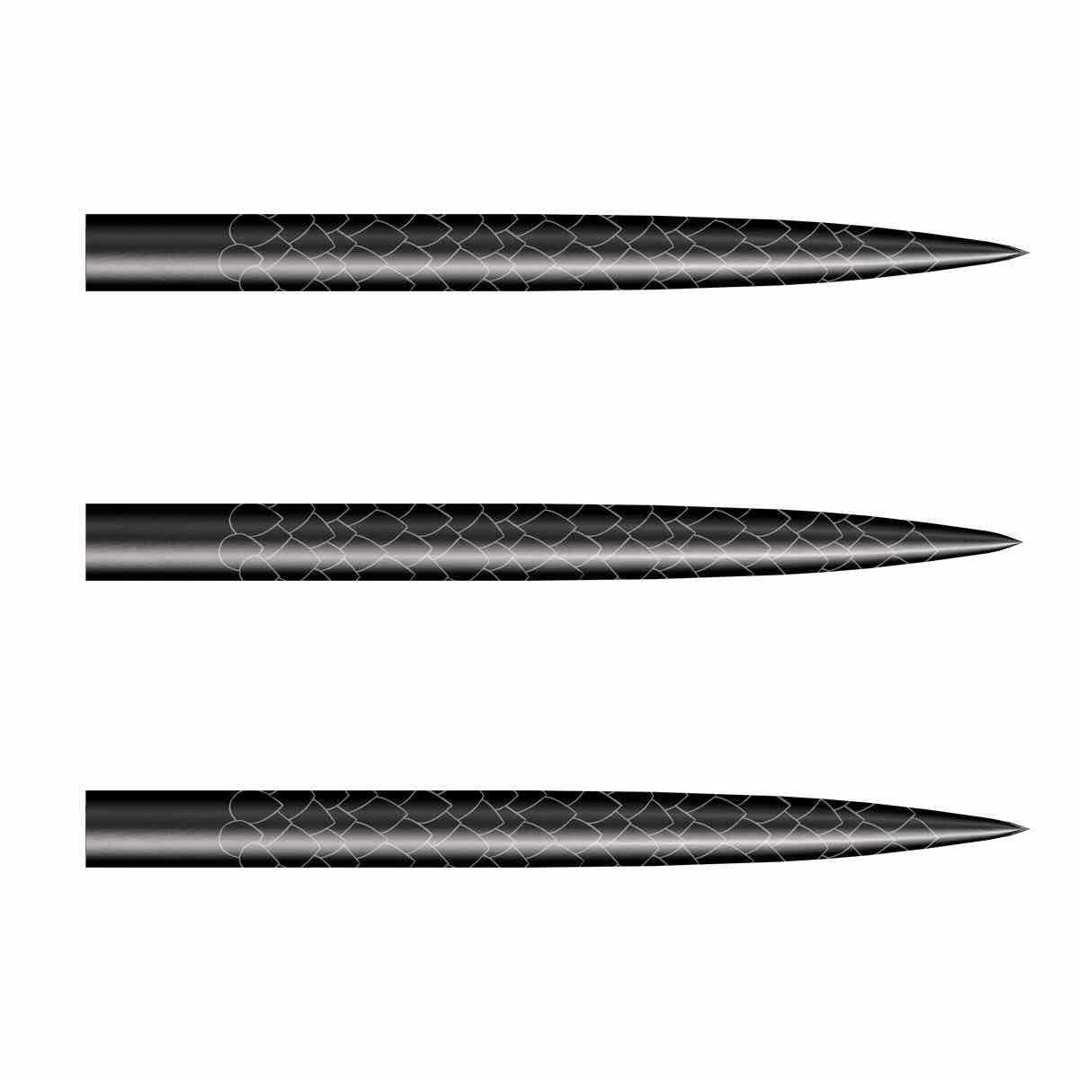 Shot Future Knights Steeltip Pointes Noir – 3-Up - Darts180