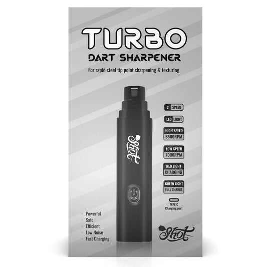 Turbo Dart Sharpener Shot – Aiguiseur Pointes Fléchettes Électrique Pack - Darts180