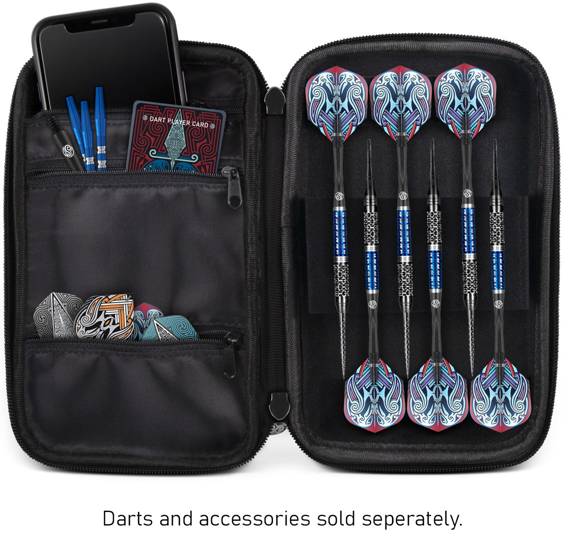 Shot Inked Dart Étui Badlands Bleu – Vue Ouverte Intérieure - Darts180