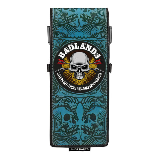 Shot Inked Dart Étui Badlands Bleu – Face Avant Étui Fléchettes - Darts180