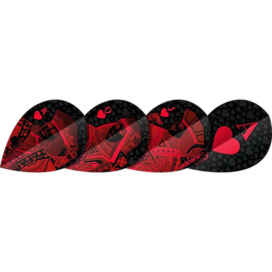 Unicorn Ultrafly.100 Pear Red Royal Flush – Ailettes Rouge Poire - Darts180