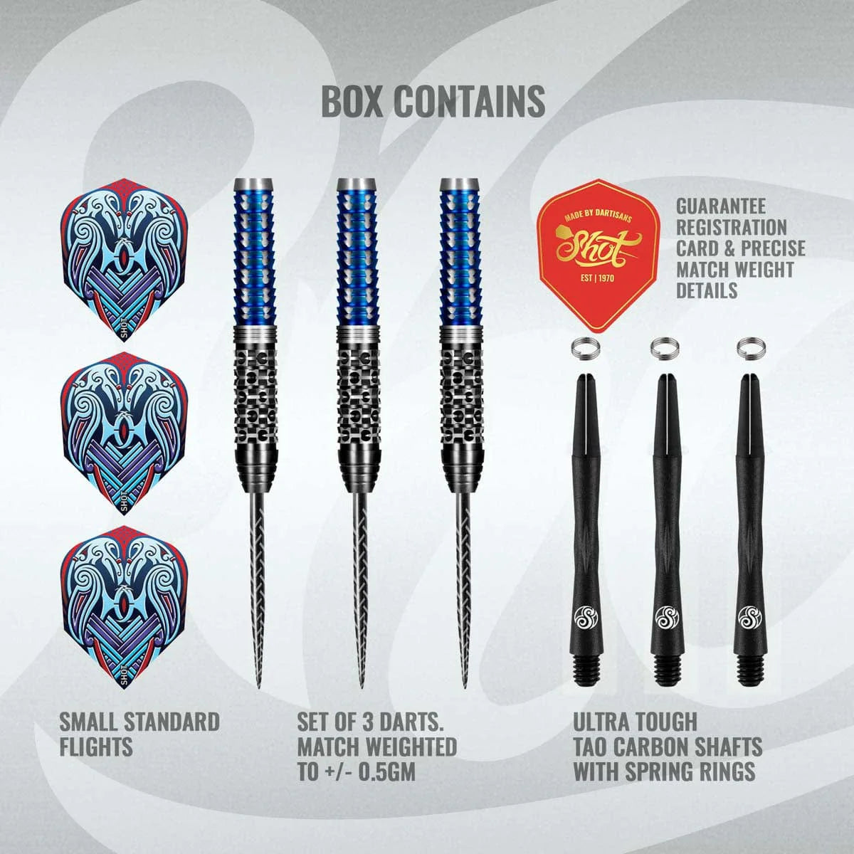 Viking Raven 90% Shot – Set de 3 Fléchettes - Darts180