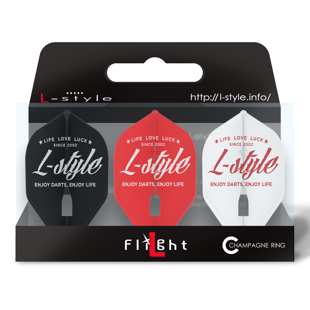 L-Style Signature Champagne Flight L1PRO Vintage Logo – Vue Ailette Vintage 1 - Darts180