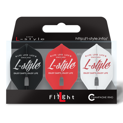 L-Style Signature Champagne Flight L1PRO Vintage Logo – Vue Ailette Vintage 1 - Darts180