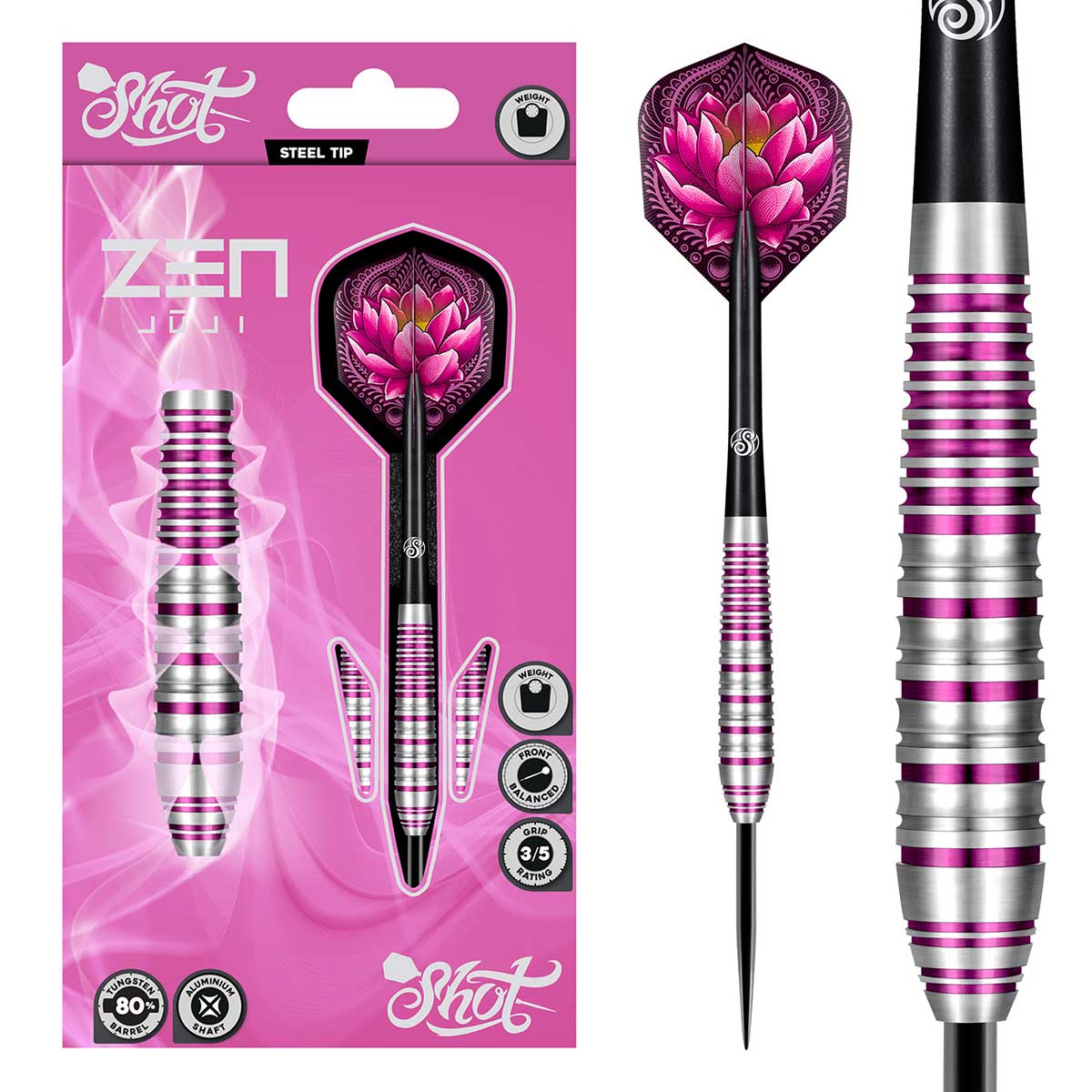 Zen Juji 80% Shot – Fléchettes Acier - Darts180