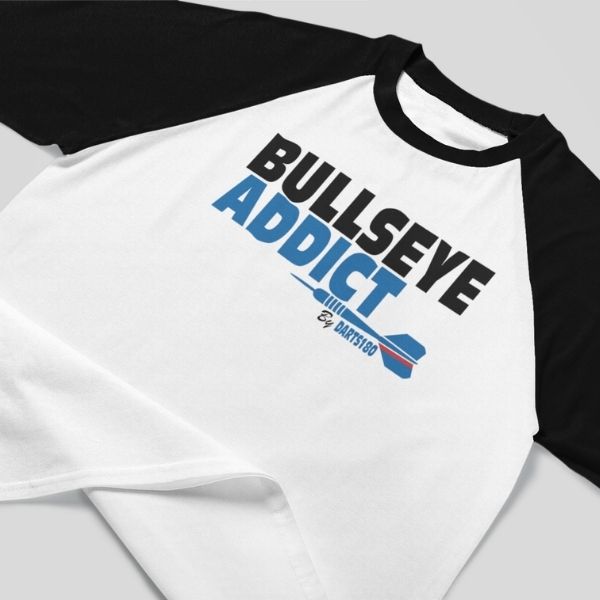 T-shirt Darts180 Bullseye Addict Bicolore – Vue Arrière - Darts180