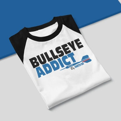 T-shirt Darts180 Bullseye Addict Bicolore – Vue Avant - Darts180
