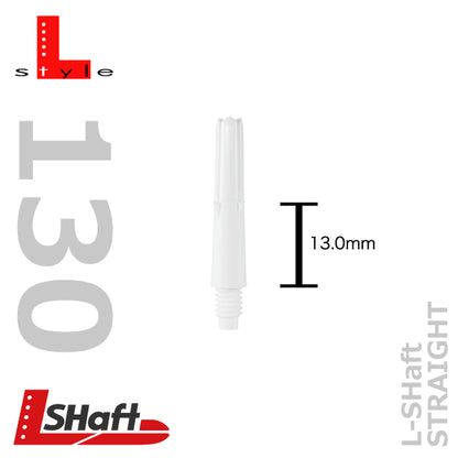L-Style L-Shaft Locked Straight Blancs – Vue Tige Blanche 130 - Darts180