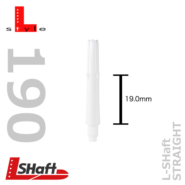 L-Style L-Shaft Locked Straight Blancs – Vue Tige Blanche 190 - Darts180