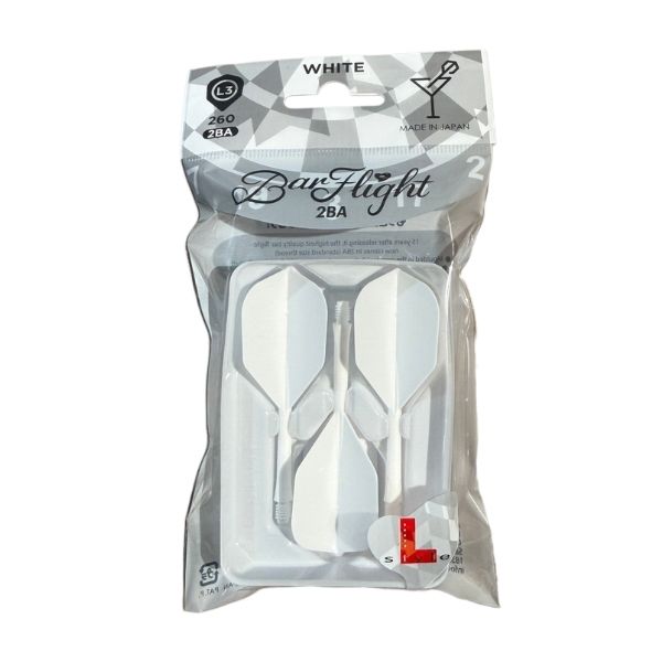 L-Style BarFlight 2BA – Ailettes Fléchettes Blanches Bar - Darts180