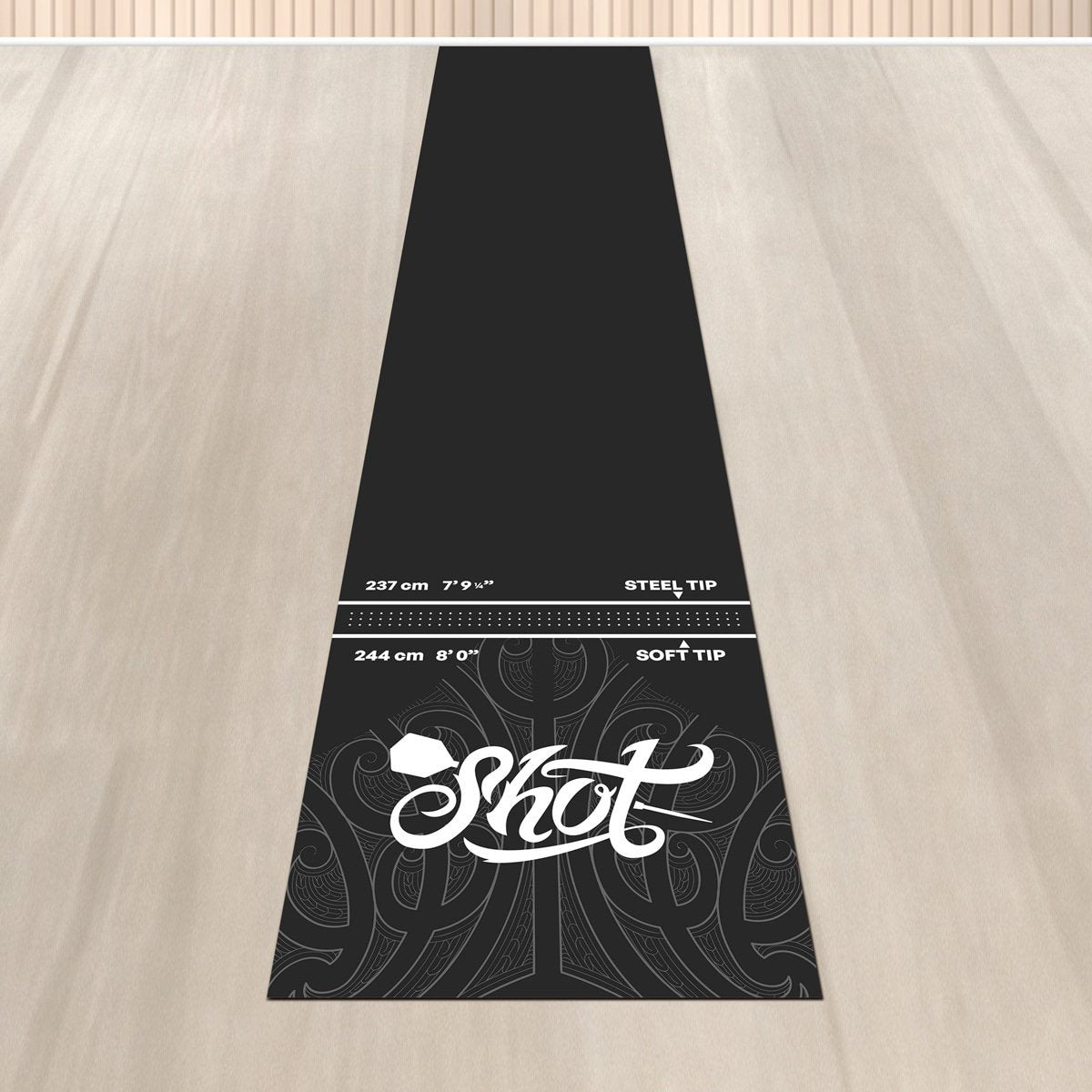 Shot Rubber Dart Mat 300x62 cm – Vue d'Ensemble - Darts180