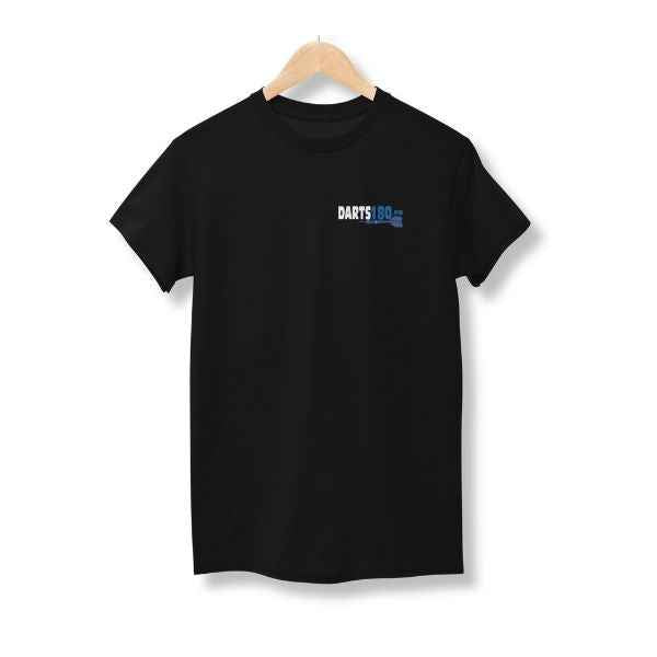 T-shirt Noir Darts180 – Vue Avant Logo - Darts180
